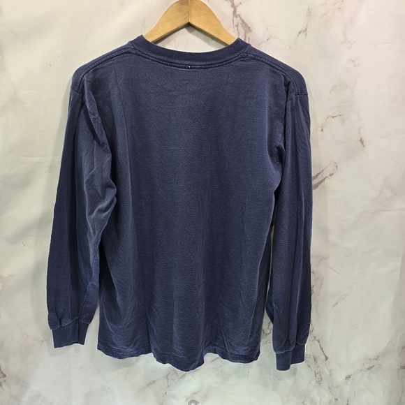 Turnball Wildlife Refuge Shirt Womens Large Blue 90s Crew Neck Long Sleeve WA - Picture 4 of 11
